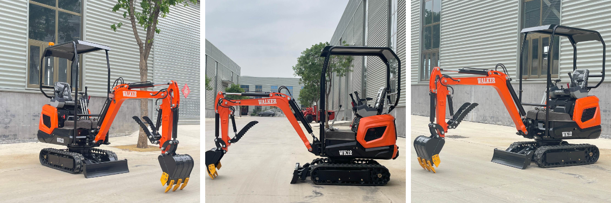 Mini-pelle de 1,2 tonne