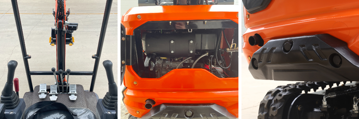 Mini-pelle de 1,2 tonne