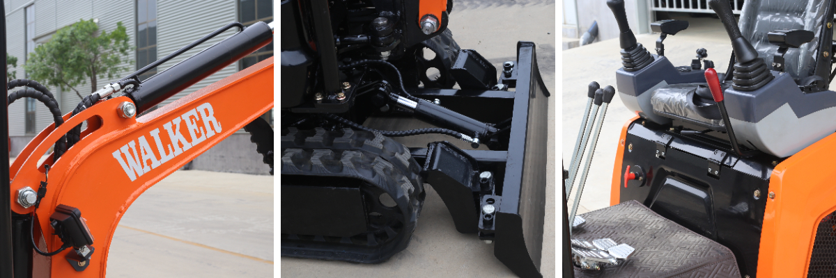 Mini-pelle de 1,2 tonne